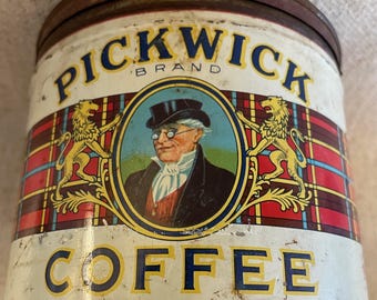 Pickwick Vintage  Coffee Tin Can - One Pound Kansas City Coffee Company