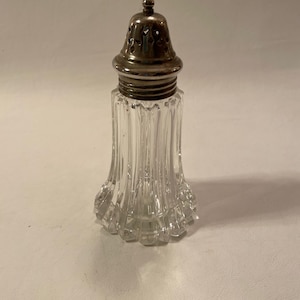 Sugar Shaker from Early 19th Century - Tall Fluted American Glass Sugar Shaker - Formal Dining or Brunch Assessory
