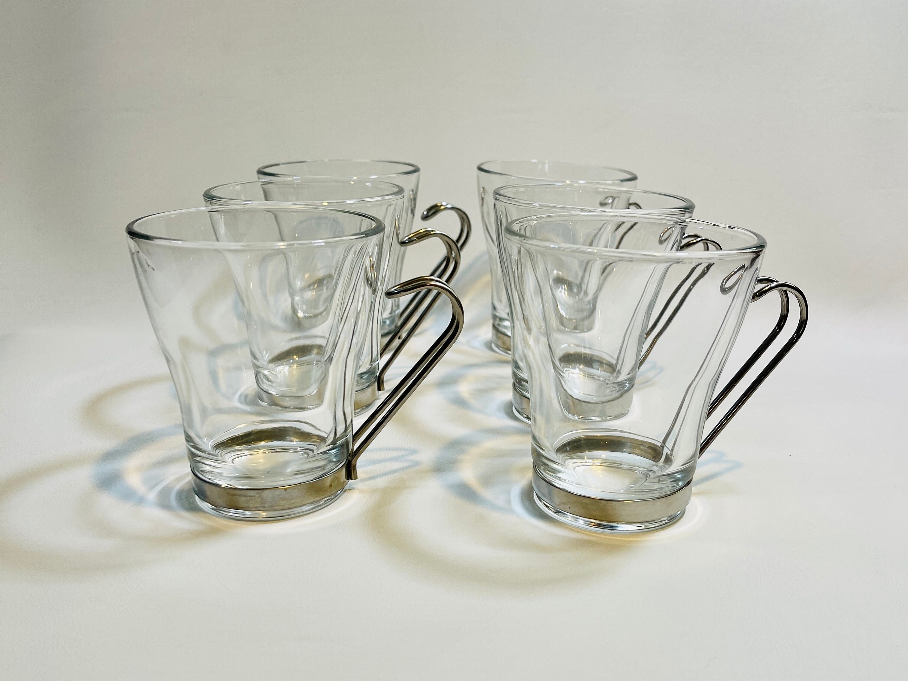 Vintage Vitrosax Italian Bormioli Espresso Cup Set of 6- Bormioli