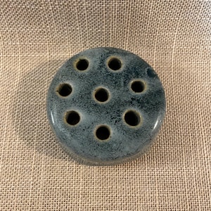 Weller Speckled Eight Hole Aqua Flower Frog