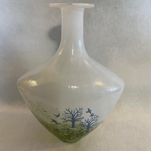 Vintage Kjell Engman Designed &quot;October&quot; Series Vase for Kosta Boda - Swedish Art Glass