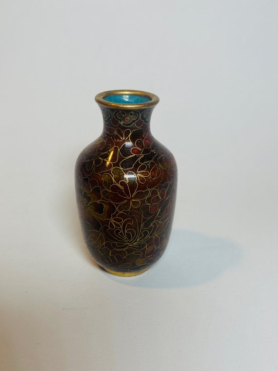 Oriental Cloisonne Vase - Chinese Cloisonne - Flor