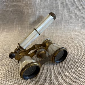 Vintage MOP Opera Glasses - French Opera Glasses Labeled Paris