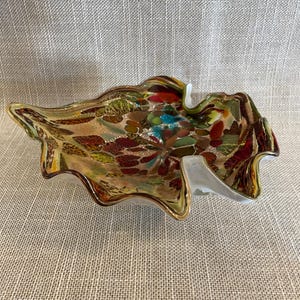 Murano Speckled Glass in Shape of a Angel Fish -Hand Blown