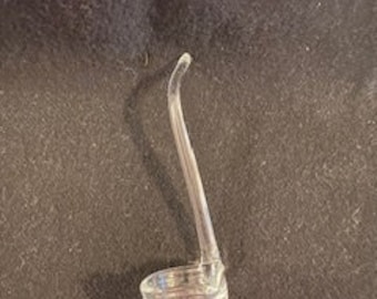 Clear Glass Sauce Ladle - Petite Gravy Server - Sauce Server in Clear Glass - Hand Blown Glass Sauce Server - Formal Dining Sauce Server