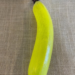Kosta Boda Banana in Bright Yellow - Hollow Formed Kosta Boda Fruit Art Glass - Colorful Banana by Italian Firm Kosta Boda Glass CO