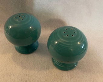 Vintage Fiesta Ball Turquoise Salt and Pepper Shakers