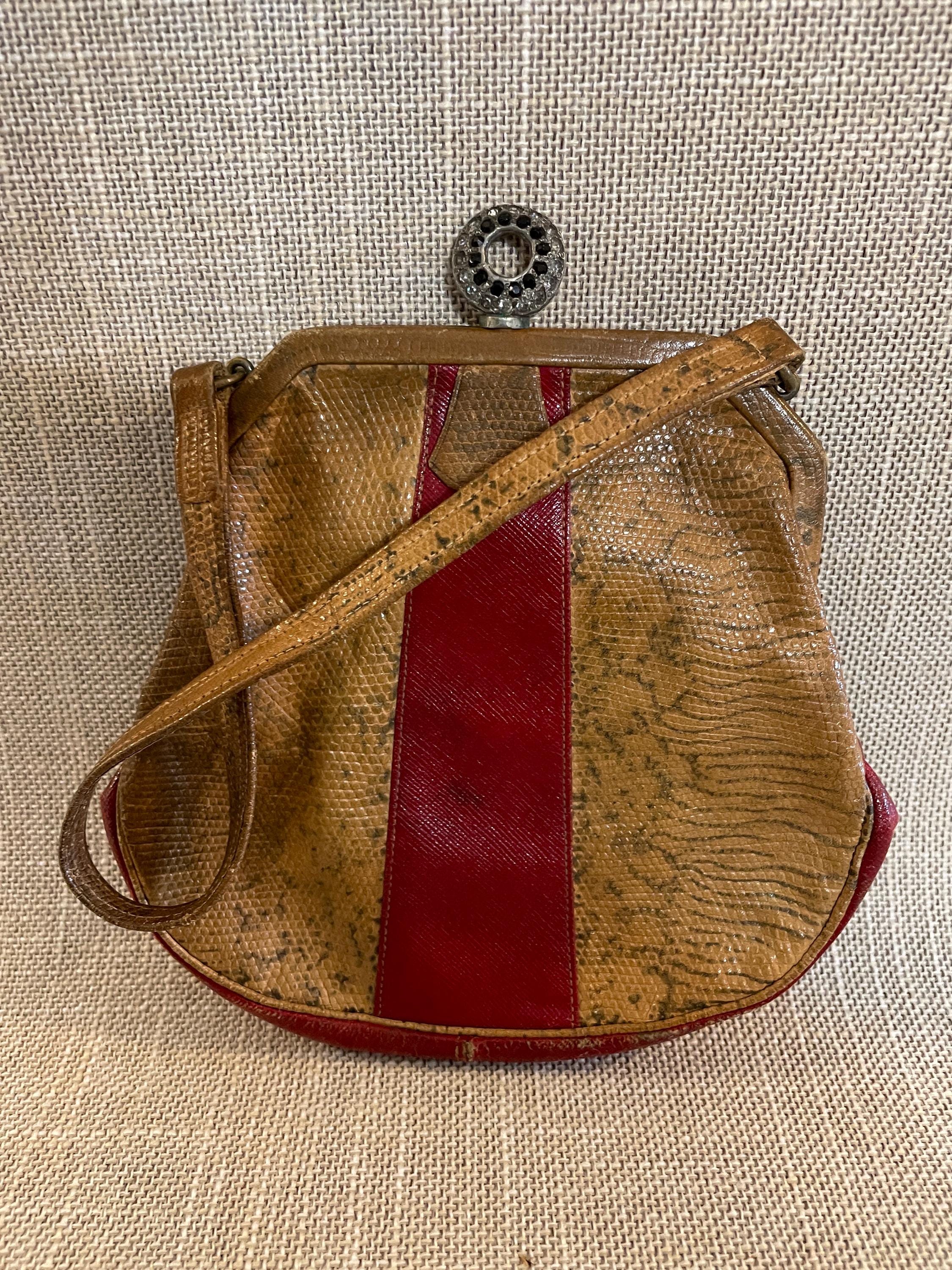 1940s Red Handbag - Etsy