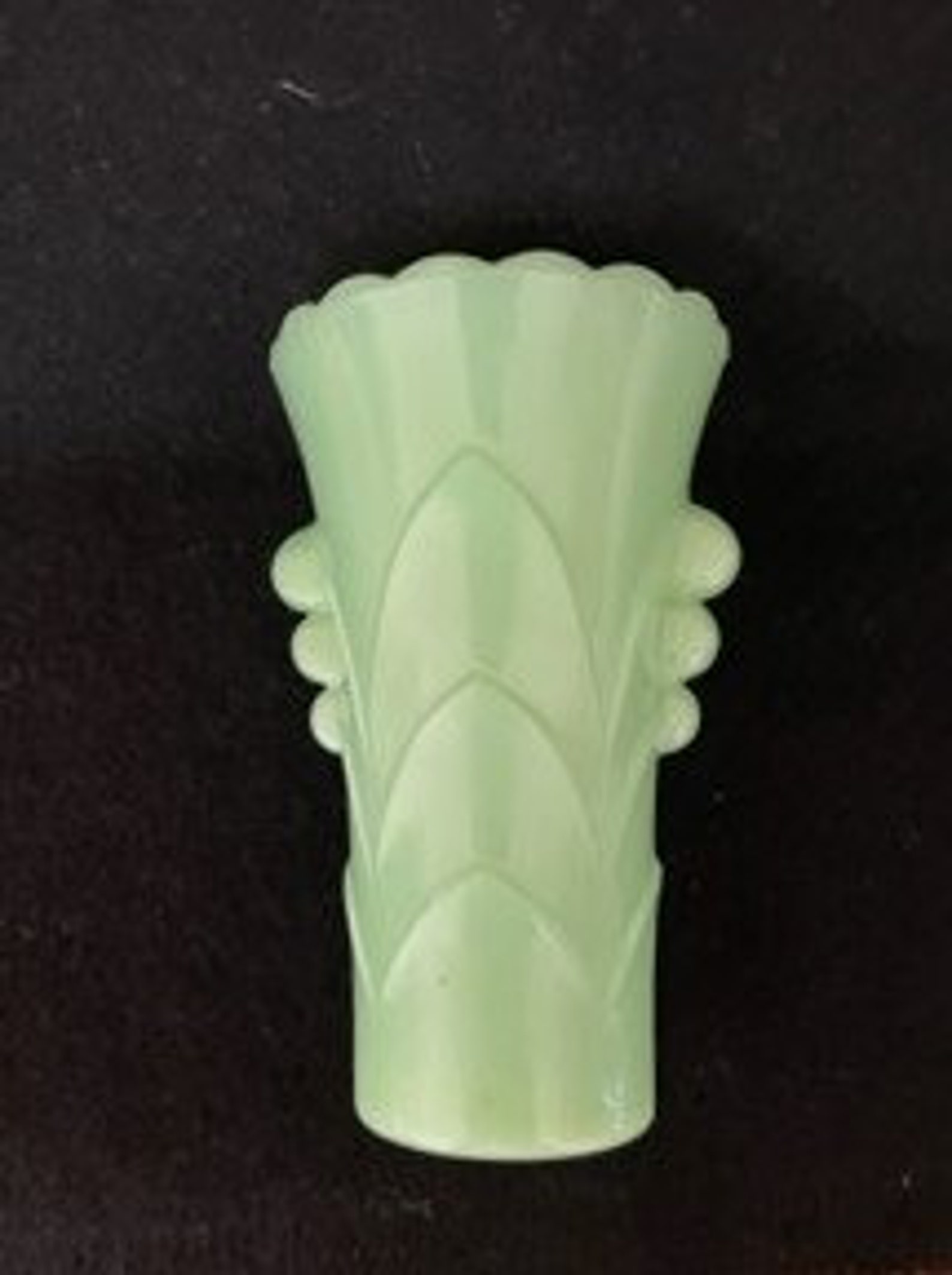 Jadeite Art Deco Vase Empire Style Vase Jadeite Green Vase Etsy