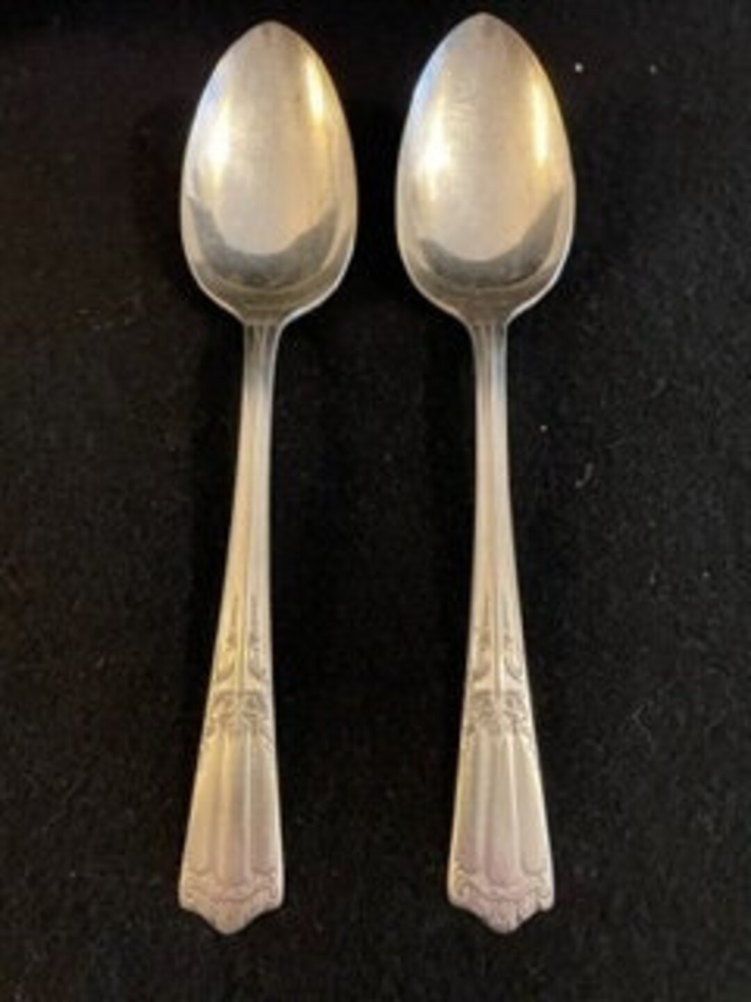 Lenox Serving Spoons by Wallce Silver Pair of Serving Spoon in Lenox