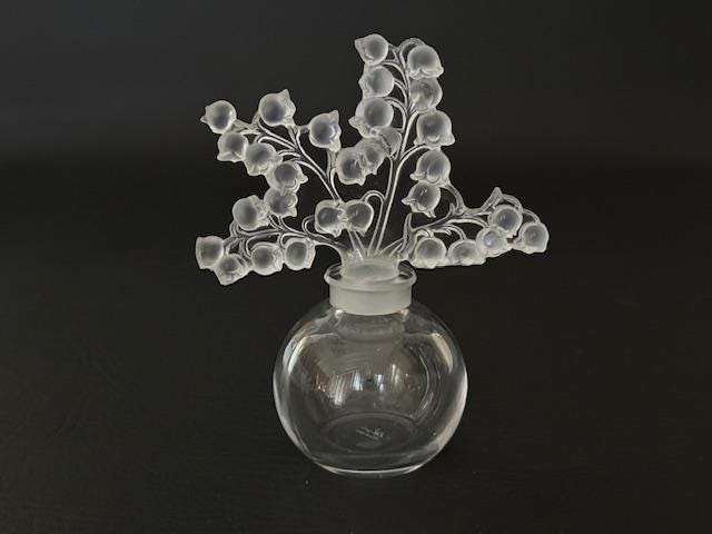 【美品】LALIQUE ラリック/ Lily Of The Valley 香水瓶 Lalique Clairfontaine Lily of the Valley Crystal Perfume