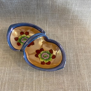 Lusterware Two-Sided Dish with Handle -Japanese Lusterware - MCM Serving Pieces - Free Shipping within the continental US only