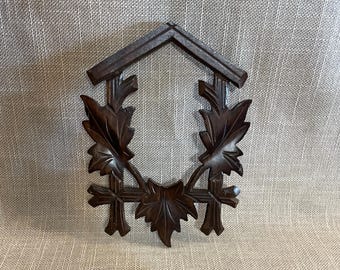 Vintage Wooden Cuckoo Clock Frame - Black Forest Collectible