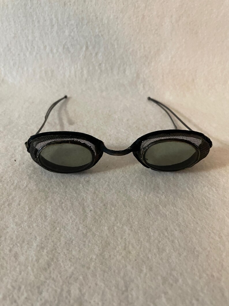 Vintage 1900’s Mesh Sided Driving Goggles Glasses- Motorcycle ...