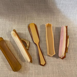 Vintage Celloloid Collection of Shoehorn, and Nail Buffers - Victorian Era