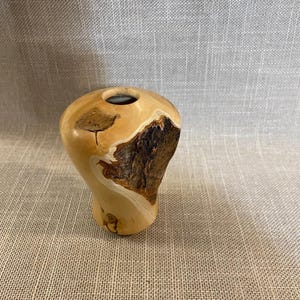 Maple Burl Wood Turned Vase - Hand Turned Burl Vase - Lovely Maple Wood Tuned Vase - Collectible Wood Vase - Hand Tuned Wood Maple Vase