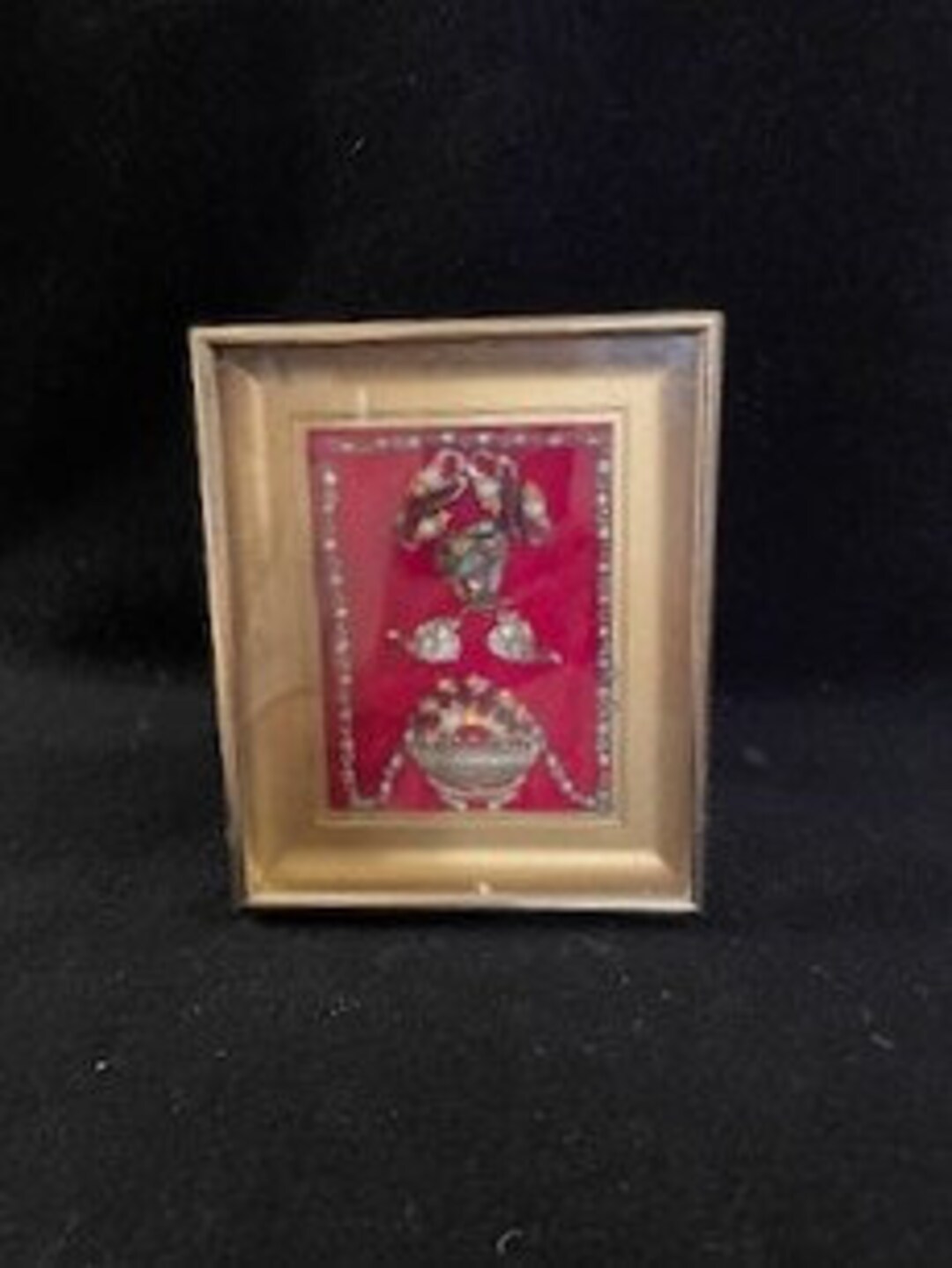 Jewelry Art Framed in Gold - Shallow Shadow Box Framed Picture Made ...