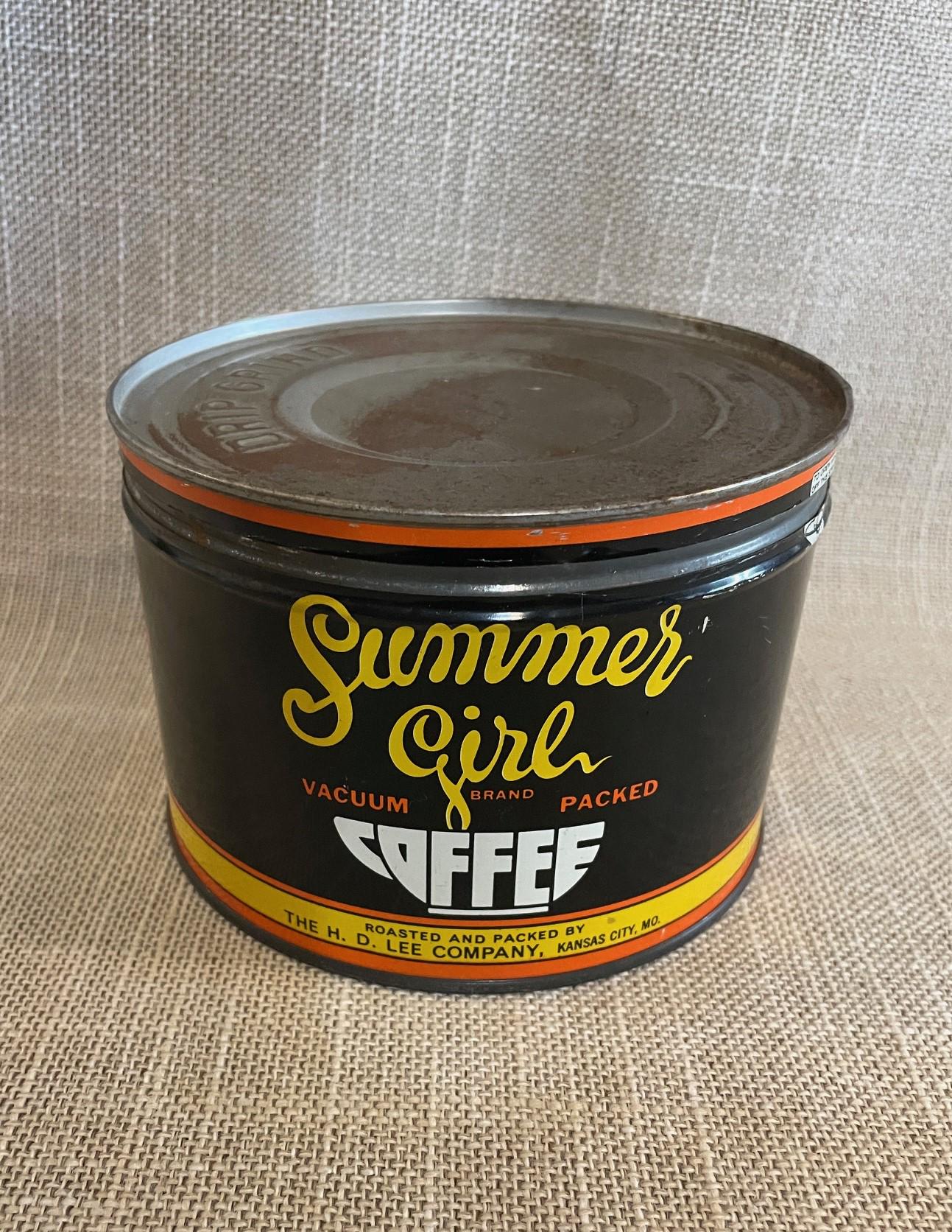 Summer Girl Vintage Coffee Tin Can - Kansas City Collectible - Etsy