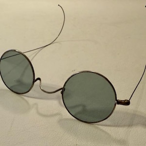 Unique Gray Sunglasses from 1900&#39;s - SPA Labeled Vintage Sun Glasses - Collectible Eyeware - Optical Collectible