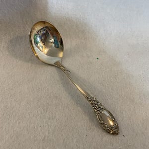 Ballad Country Lane Silverplate Cream Ladle - Oneida Silverplate Ballad Country Lane Silverplate Cream Ladle - Sauce Ladle - Serving Piece