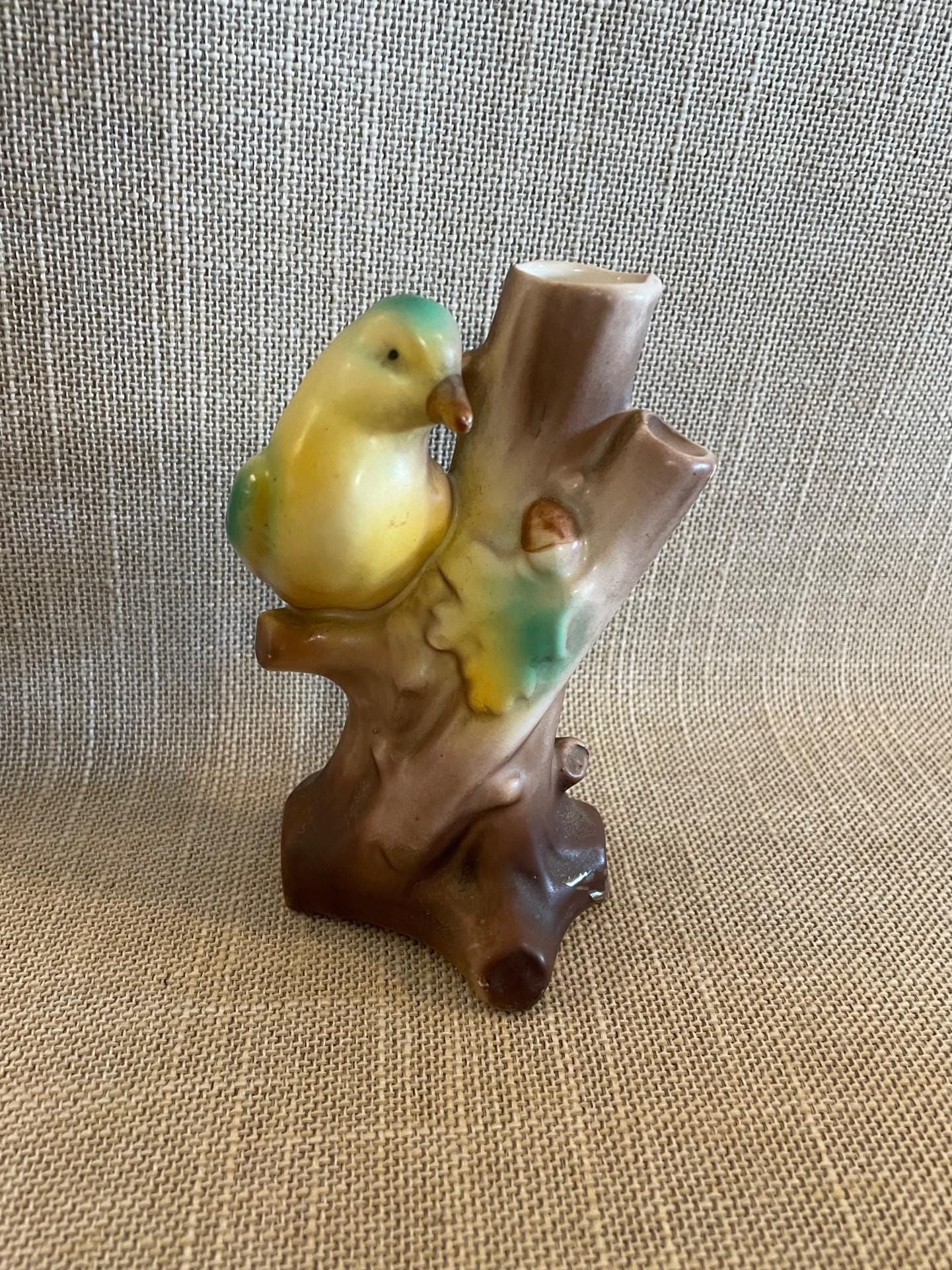 Bird on Branch Czech Dime Vase - MCM Collectible - Etsy