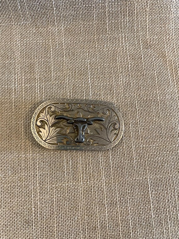 Steer Head Silver Belt Buckle View 6