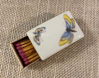 Porcelain Match Box Holder made in Limoges France