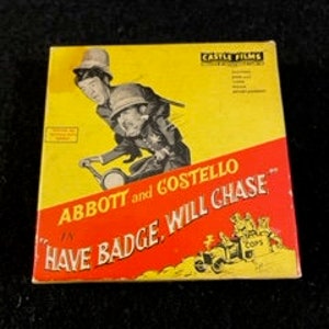 Abbott and Costello Film in Original Box - Early Film Historical Comedy - 1940's Abbott and Costello - 8 MM Castle Home Productions Film