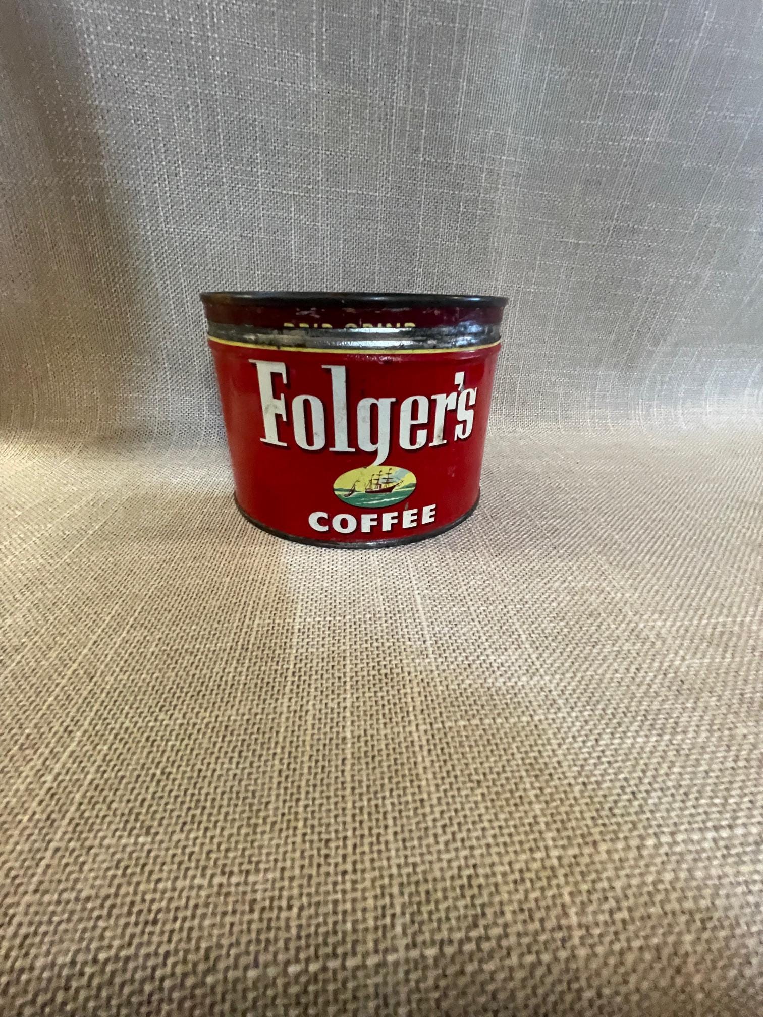Folgers Mountain Grown Vintage Coffee Tin Can - Etsy