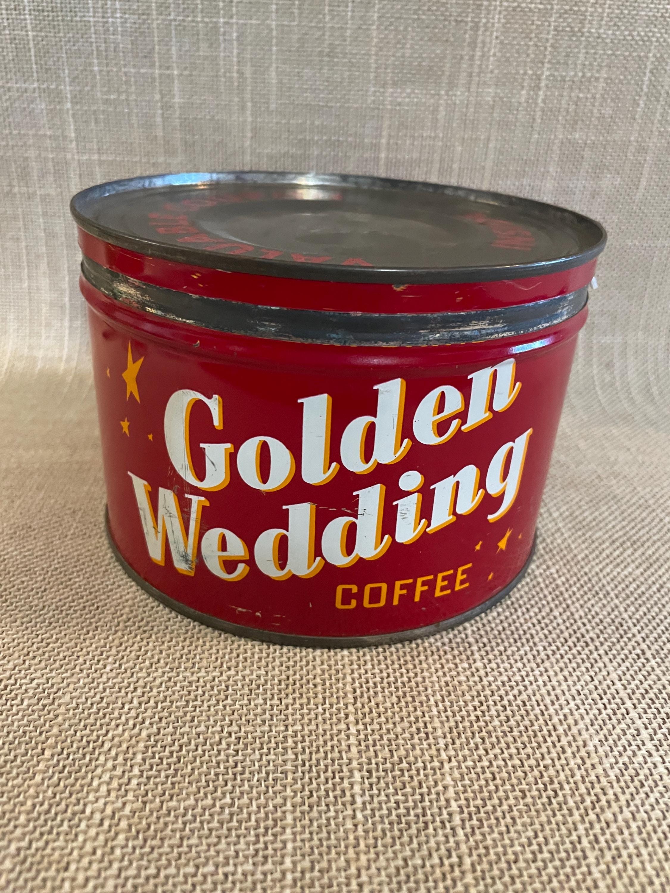 Vintage Golden Wedding Coffee Tin Can From Kansas City - Etsy