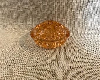 Pale Pink Depression Glass Flower Frog