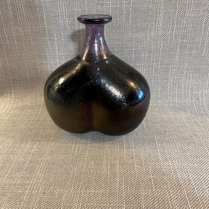 Vintage Bertil Vallen for Kosta Boda AmethystVolcanco Vase - Scandinavian Design