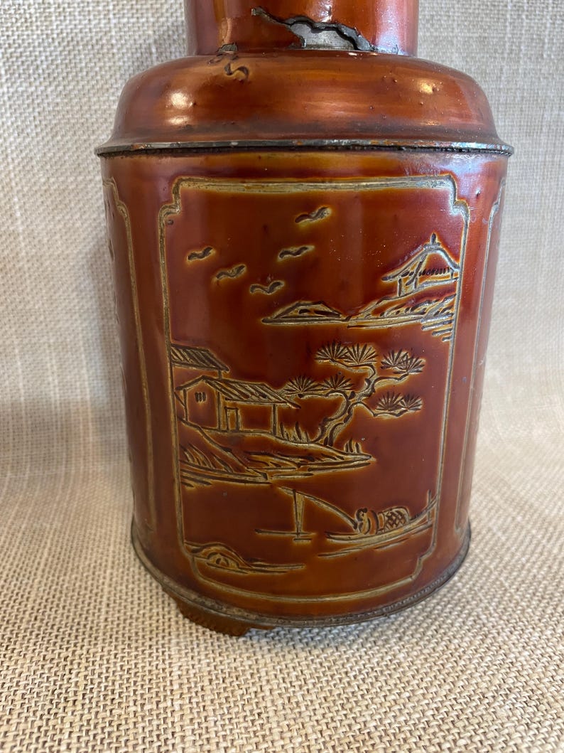 Vintage Oriental Tea Caddy - Vacuum Sealed image 2