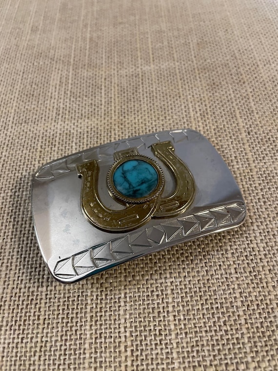 Double Luck Horseshoe Belt Buckle