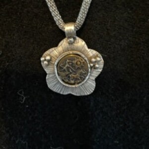 Vintage Button Necklace Greek God - Picture Button Necklace - Vintage Button Pendant Necklace - Free Shipping only within the Continental US