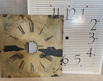 Two Clock Faces - One Shabby Chic and the Other Industrial Ridgeway