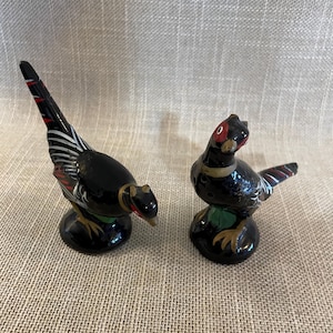 Pheasant Salt and Pepper Shakers - Colorful Salt and Pepper Shakers - Pair of Pheasant Salt and Pepper Shakers - Novelty S & P