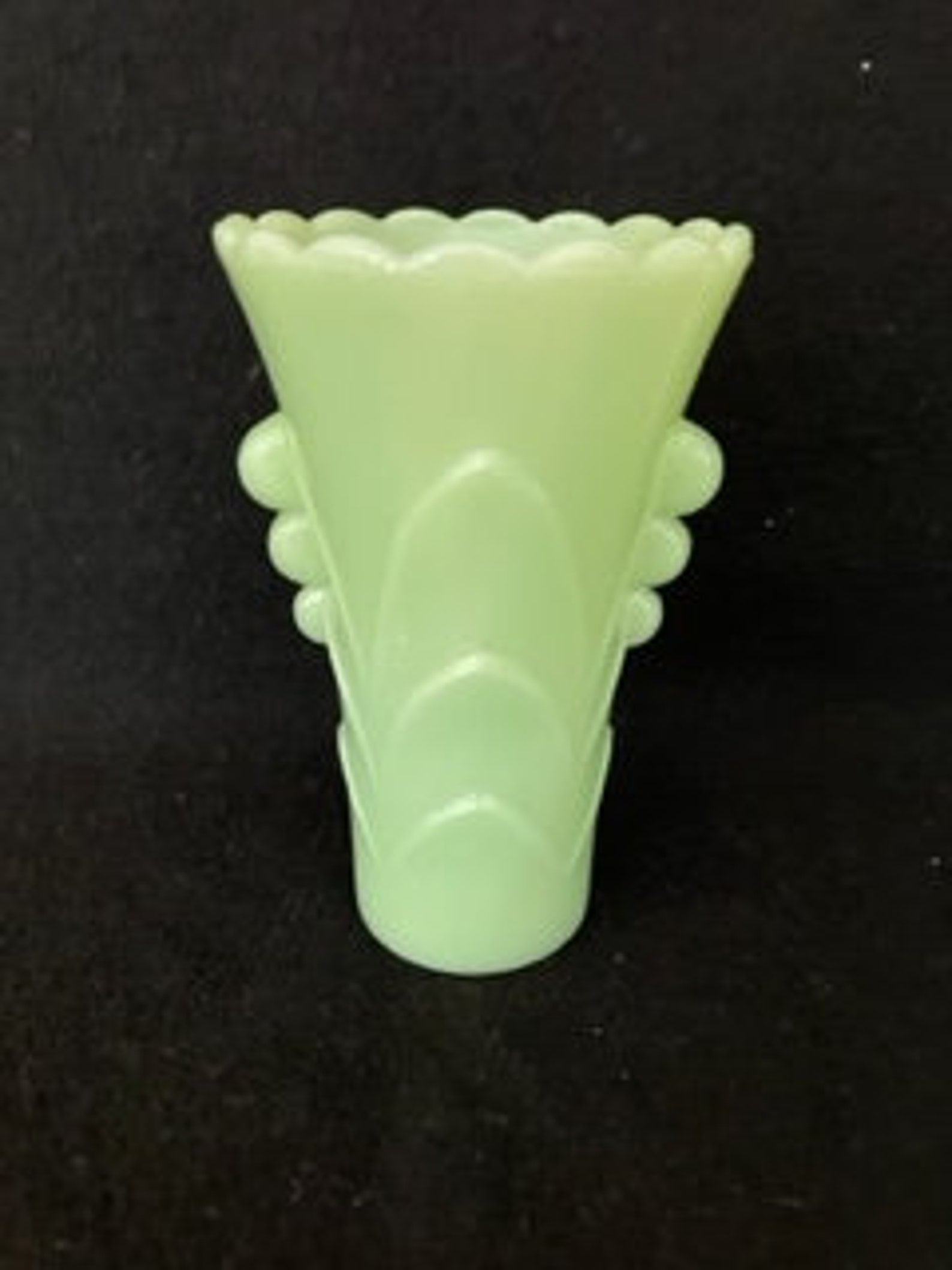 Jadeite Art Deco Vase Empire Style Vase Jadeite Green Vase Etsy