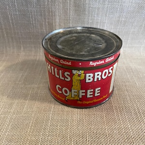 Hills Brothers 1/2 Pound Coffee Tin Can with Lid