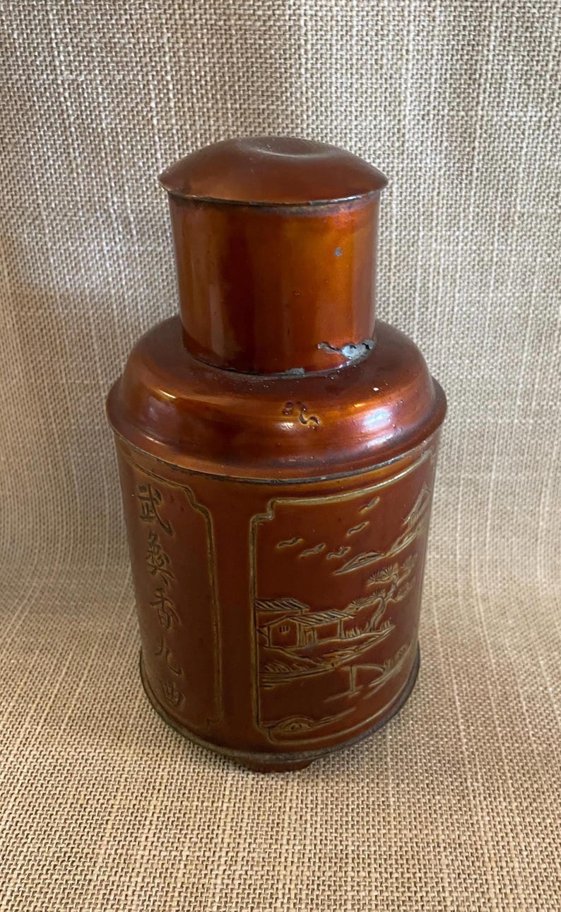 Vintage Oriental Tea Caddy - Vacuum Sealed image 1