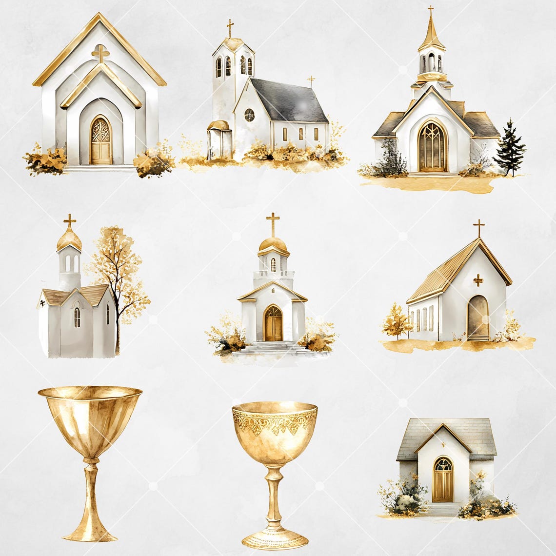 Holy Communion Clipart Set – First Communion Designs, PNG (digital ...