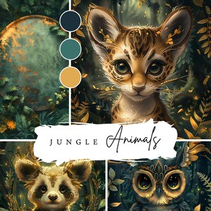 Pages du journal des animaux de la jungle | 10 créatures fantaisistes des bois à imprimer pour le scrapbooking et le bricolage