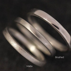 Unique Sterling Silver Wedding Band Handmade Unisex Wedding Ring Onegarnetgirl image 4