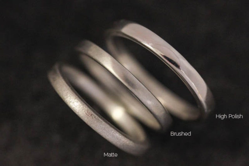 Unique Sterling Silver Wedding Band Handmade Unisex Wedding Ring Onegarnetgirl image 4