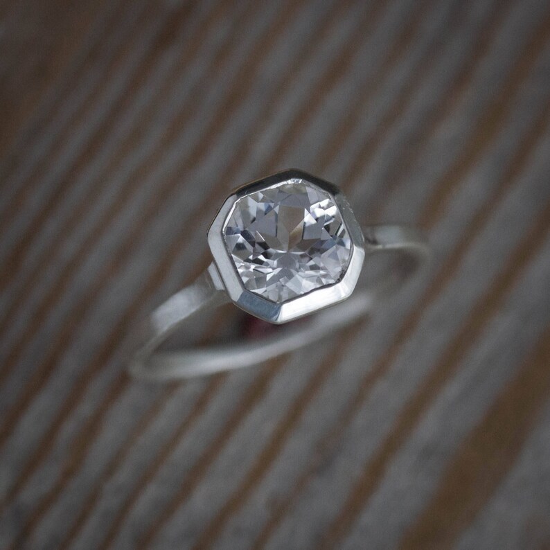 white topaz engagement ring white topaz engagement ring