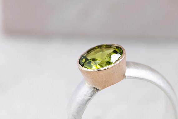 Madison L 14k White Gold Peridot Ring | Alexander Jewelers