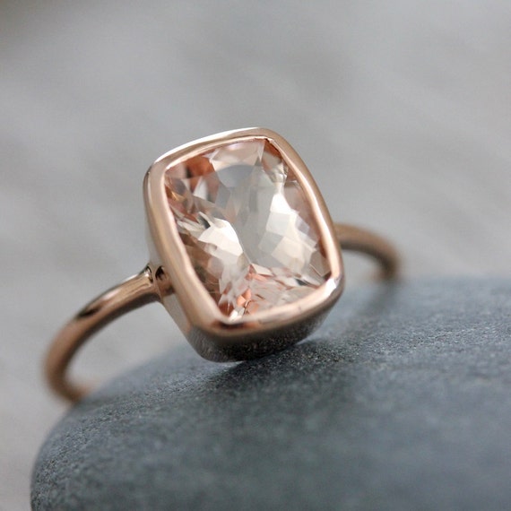 Morganite and 14k Rose Gold Ballerina RIng Made to Order in | Etsy