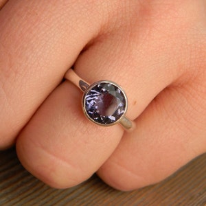 Iolite Silver Gemstone Ring, Water Sapphire in Recycled 925 Tarnish resistant Sterling Silver image 3