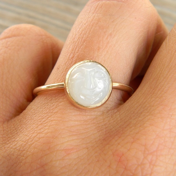 Moonstone on sale face ring