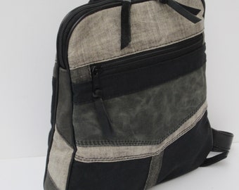 WAXED CANVAS BACKPACK Rugged Beauty Nothing Scrappy About This Bag by Elizabeth Z Mow